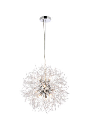 Solace 9 lights Chrome pendant