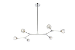 Zayne 6 Light Pendant in Chrome