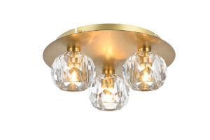 Graham 3 Light Ceiling Lamp in Gold