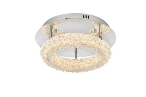Bowen 14 inch Adjustable LED Flush Mount in Chrome