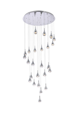 Amherst 42 inch LED chandelier in chrome