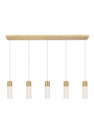 Constellation 5 light Gold LED Pendant