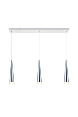Fantasia 3 light Gold LED Pendant