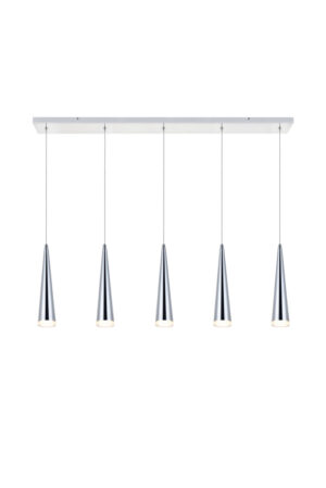 Fantasia 5 light Chrome LED Pendant