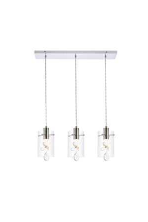 Hana 3 lights Chrome Pendant
