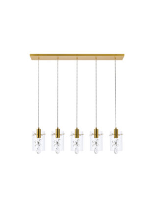 Hana 5 lights Gold Pendant