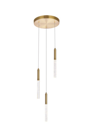 Ruelle 3 lights Gold Pendant