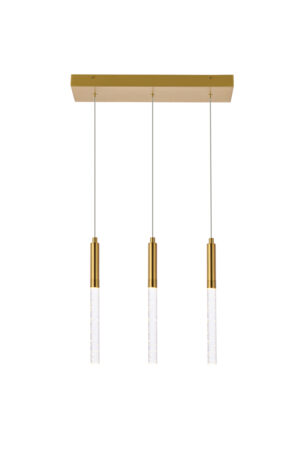 Ruelle 3 lights Gold Pendant