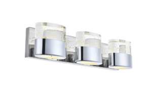 Pollux 3 light Chrome LED Wall Sconce
