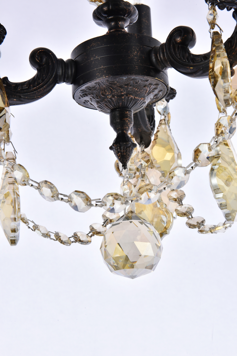 Lillie 3 light Dark Bronze Pendant Clear Royal Cut Crystal - Image 4