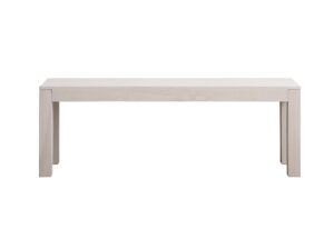 50 inch wooden bench in oyster