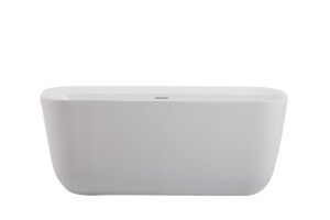 59 inch soaking bathtub in glossy white