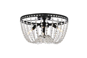 Kylie 16 inch flush mount in black