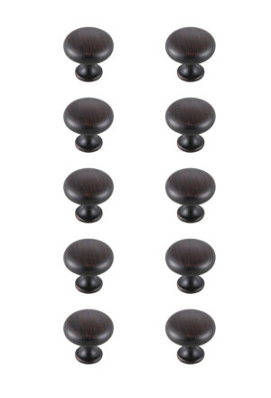 Cadon 1.2" Diameter Oil-rubbed Bronze Mushroom Knob Multipack (Set of 10)