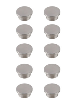 Trovon 1.6" Diameter Brushed Nickel  Oversize Round Knob Multipack (Set of 10)