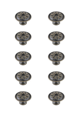 Corio 0.9" Diameter Antique Bronze Mushroom Knob Multipack (Set of 10)