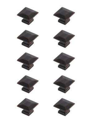 Cecil 1.3" Oil-rubbed Bronze Square Knob Multipack (Set of 10)