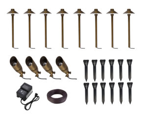 Aera cast brass landscape lighting full starter pack of 12 kit 3