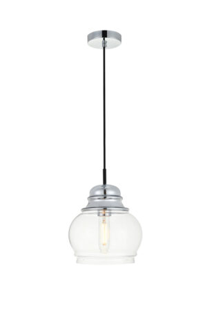 Kenna 1 Light Chrome Pendant With Clear Glass