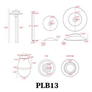 PLB13-BRASS PATH LIGHT