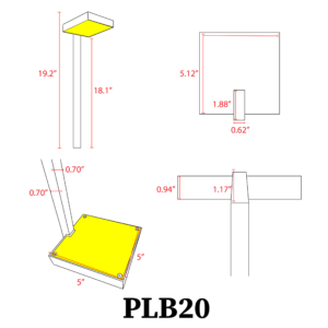 PLB20-BRASS PATH LIGHT