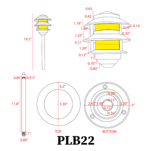 PLB22-BRASS PATH LIGHT