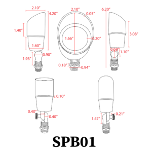 SPB01-BRASS SPOT LIGHT