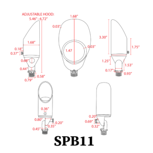 SPB11-BRASS SPOT LIGHT