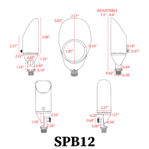 SPB12-INTEGRATED BRASS SPOT LIGHT