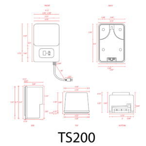 TS200-200W DIGITAL PLASTIC TRANSFORMER