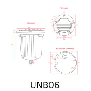 UNB06-BRASS WELL LIGHT W/ GRILL
