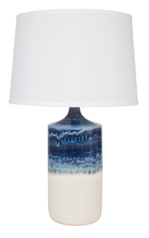 One Light Table Lamp by House of Troy - Scatchard Collection, Decorated White Matte Finish - GS110-DWM