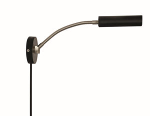 LED Wall Swing Lamp by House of Troy - Fusion Collection, Black/Satin Nickel Finish - FN175-BLK/SN