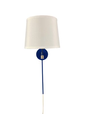 One Light Wall Swing Lamp by House of Troy - Sawyer Collection, Colbalt/Satin Nickel Finish - S575-COSN