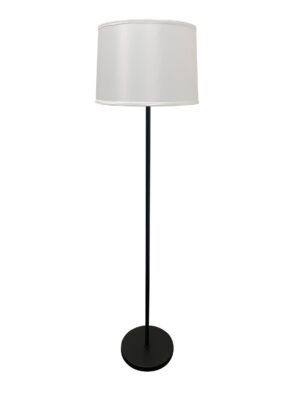 One Light Floor Lamp by House of Troy - Sawyer Collection, Black/Satin Nickel Finish - S500-BLKSN