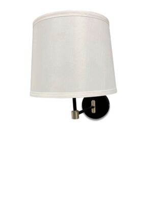 One Light Wall Swing Lamp by House of Troy - Sawyer Collection, Black/Satin Nickel Finish - S575-BLKSN