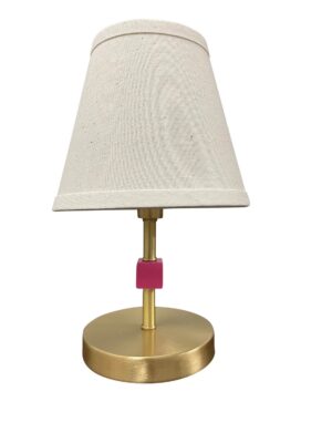 One Light Accent Lamp by House of Troy - Bryson Collection, Satin Brass/Orchid Finish - B203-SB/OR
