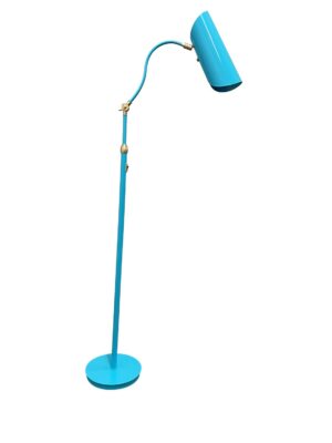 LED Floor Lamp by House of Troy - Logan Collection, Azure/Satin Brass Finish - L300-AZSB