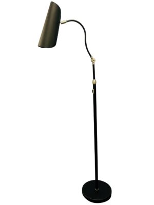 LED Floor Lamp by House of Troy - Logan Collection, Black/Satin Nickel Finish - L300-BLKSN
