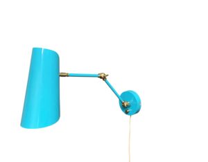 LED Wall Swing Lamp by House of Troy - Logan Collection, Azure/Satin Brass Finish - L375-AZSB