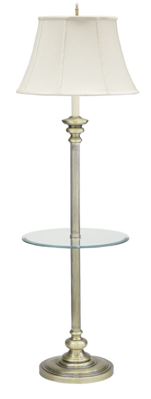 One Light Floor Lamp by House of Troy - Newport Collection, Antique Brass Finish - N602-AB
