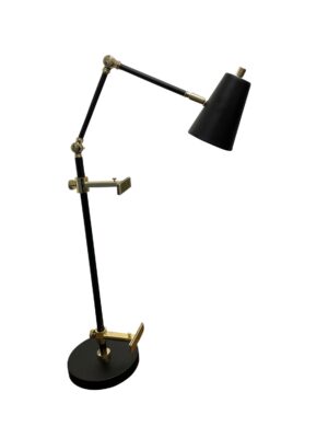 LED Task Lamp by House of Troy - River North Collection, Black/Polished Brass Finish - RN351-BLKPB
