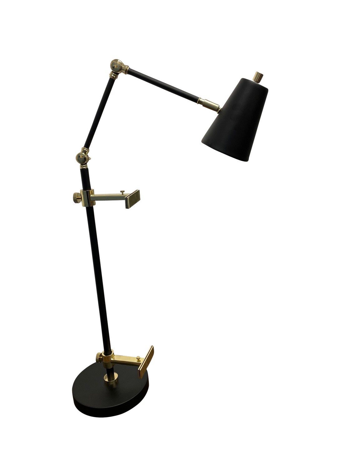 LED Task Lamp by House of Troy - River North Collection, Black/Polished Brass Finish - RN351-BLKPB