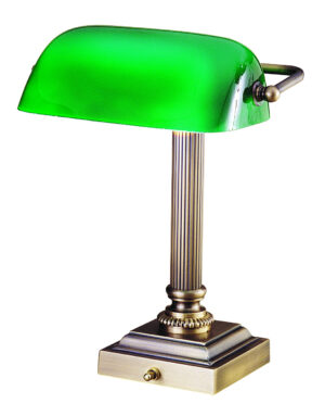 One Light Table Lamp by House of Troy - Shelburne Collection, Antique Brass Finish - DSK428-G71