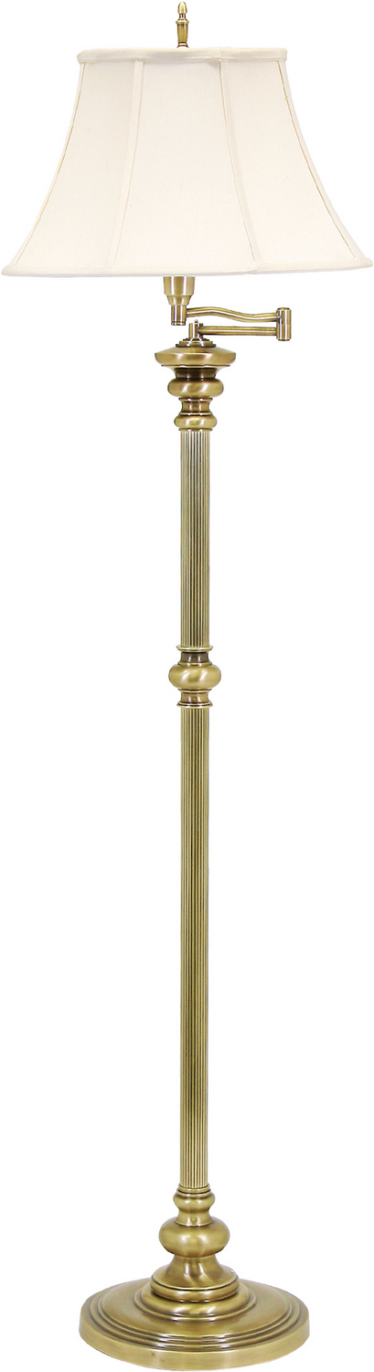 One Light Floor Lamp by House of Troy - Newport Collection, Antique Brass Finish - N604-AB
