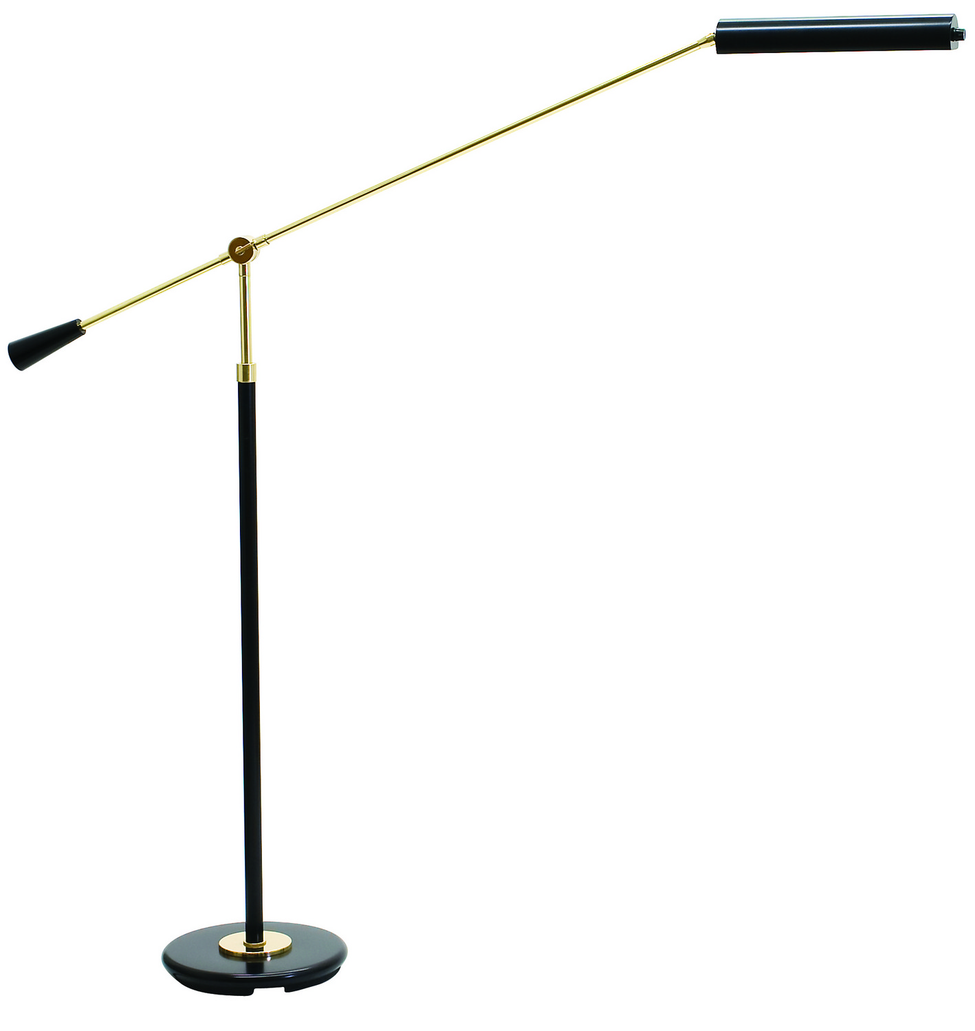 One Light Piano Lamp by House of Troy - Grand Piano Collection, Black/Polished Brass Finish - PFL-617