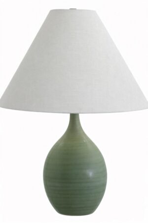 One Light Table Lamp by House of Troy - Scatchard Collection, Green Matte Finish - GS300-GM