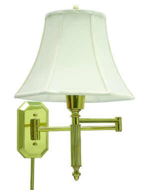 One Light Wall Sconce by House of Troy - Wall Swing Collection, Polished Brass Finish - WS-706
