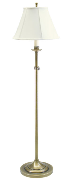 One Light Floor Lamp by House of Troy - Club Collection, Antique Brass Finish - CL201-AB