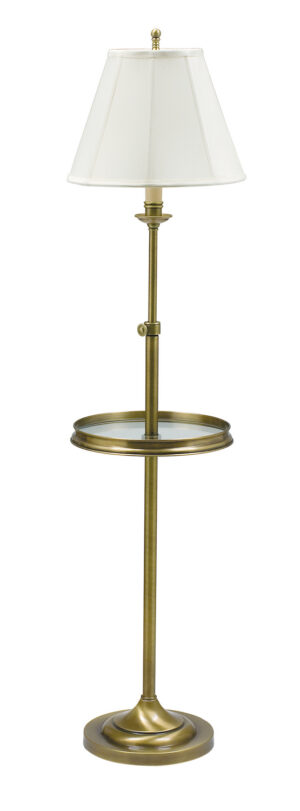 One Light Floor Lamp by House of Troy - Club Collection, Antique Brass Finish - CL202-AB